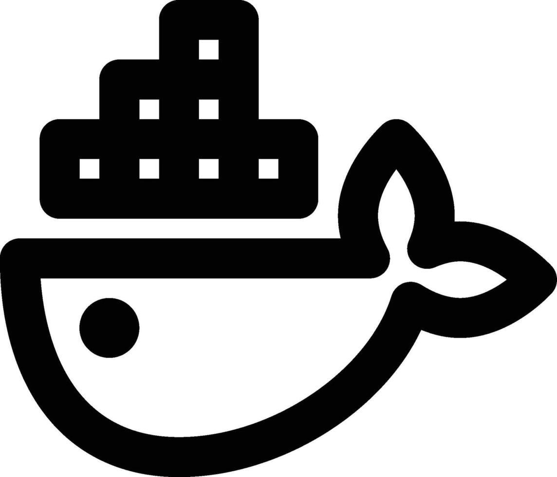 Container, Docker, Web Services Outline Icon vector