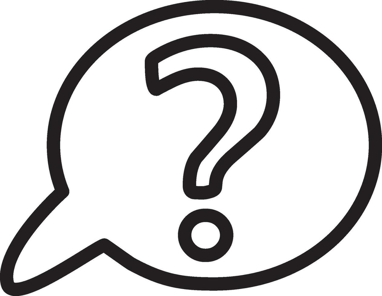 ayuda, pregunta, Preguntas más frecuentes contorno icono vector