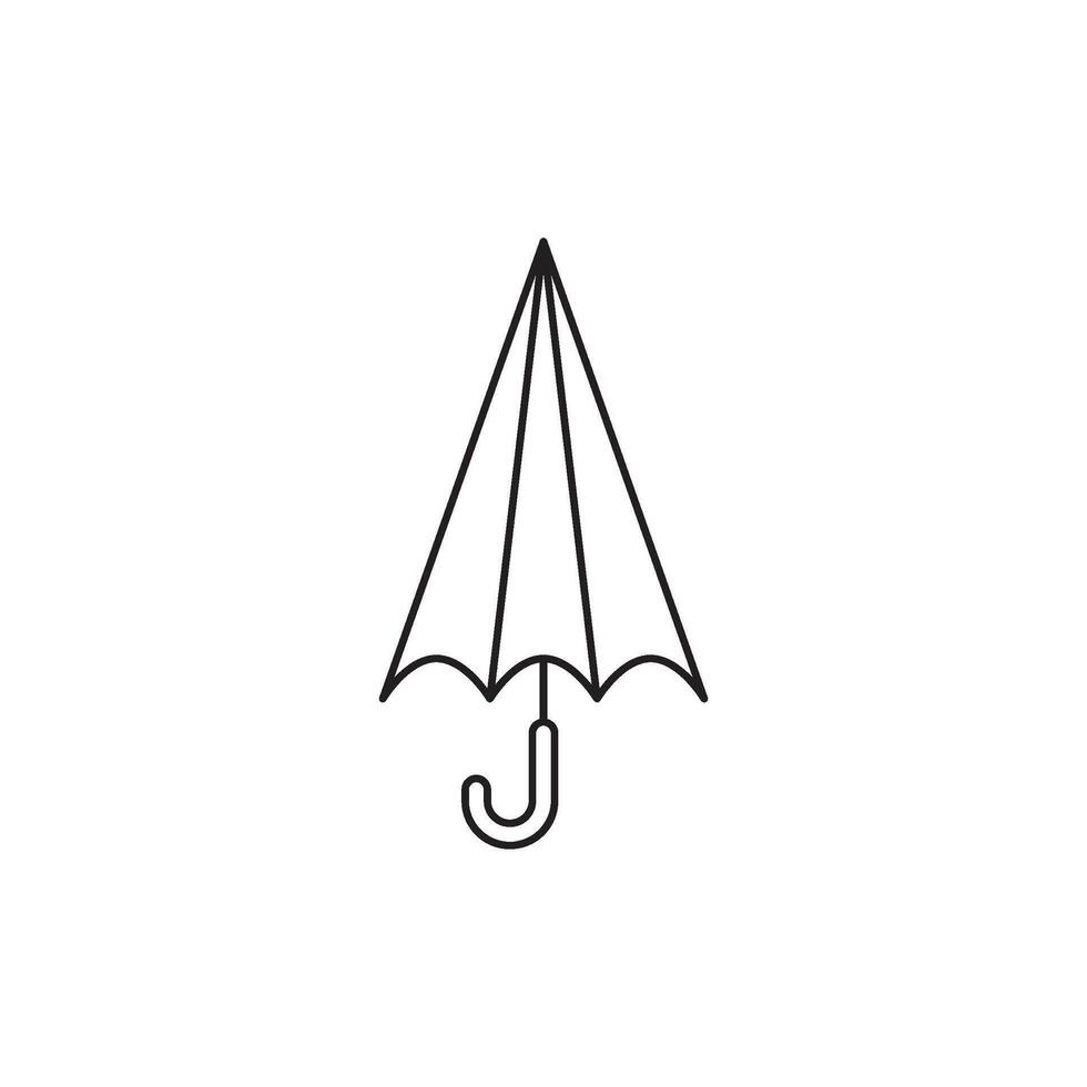 illustration of a closed umbrella with a simple handle, perfect for weather-related designs and graphic elements vector