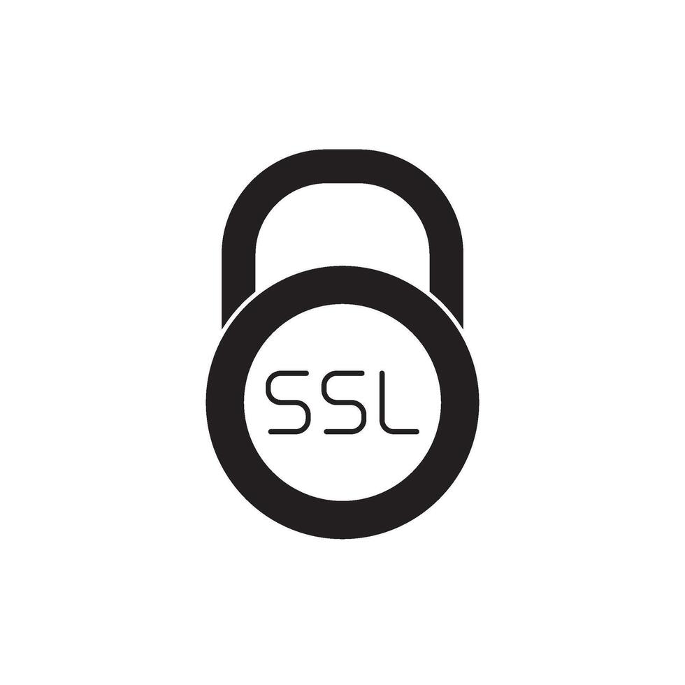 Kettlebell Icon with the letters SSL inscribed inside a circle, representing fitness and strength training vector