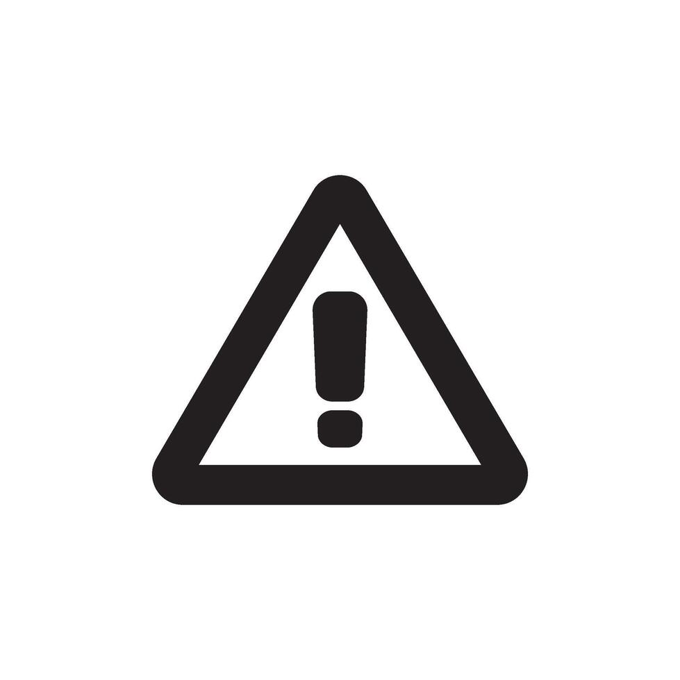 Warning sign with an exclamation mark inside a triangle, symbolizing caution and alerts for potential dangers or important information vector