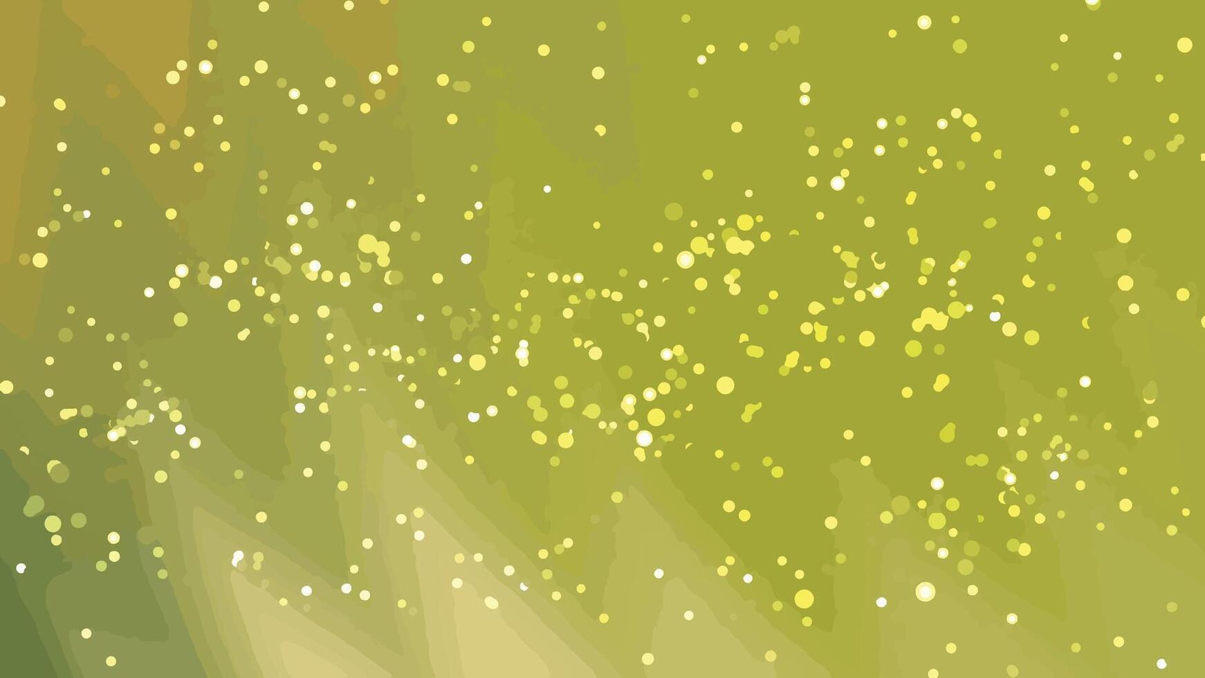 Abstract shimmering particles floating across a gradient green and yellow background, Abstracts Twirls Particles, royalty stock. vector