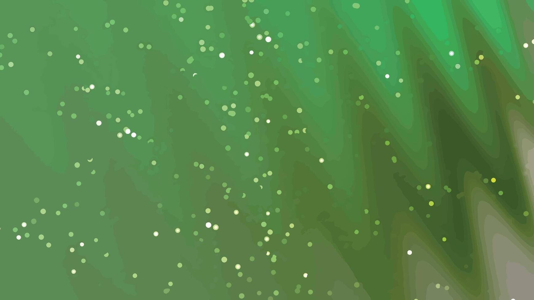 Sparkling Green Abstract Background with Bokeh Effect and Palm Leaf Silhouette Motion, Abstracts Twirls Particles, Stock royalty. vector