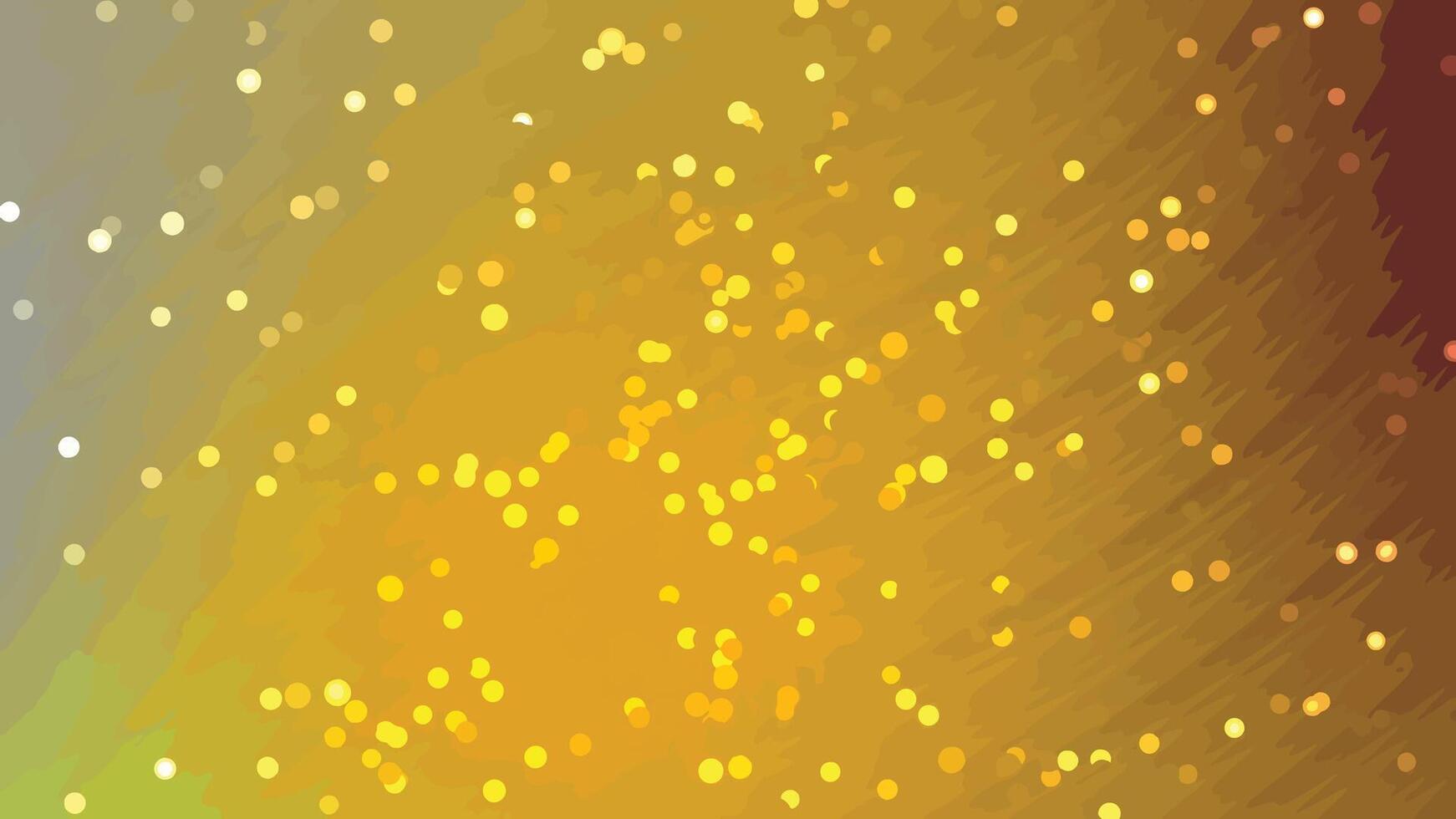 Abstract golden bokeh particles floating over a wavy gradient background animation loop, Abstracts Twirls Particles, Stock royalty free image. vector