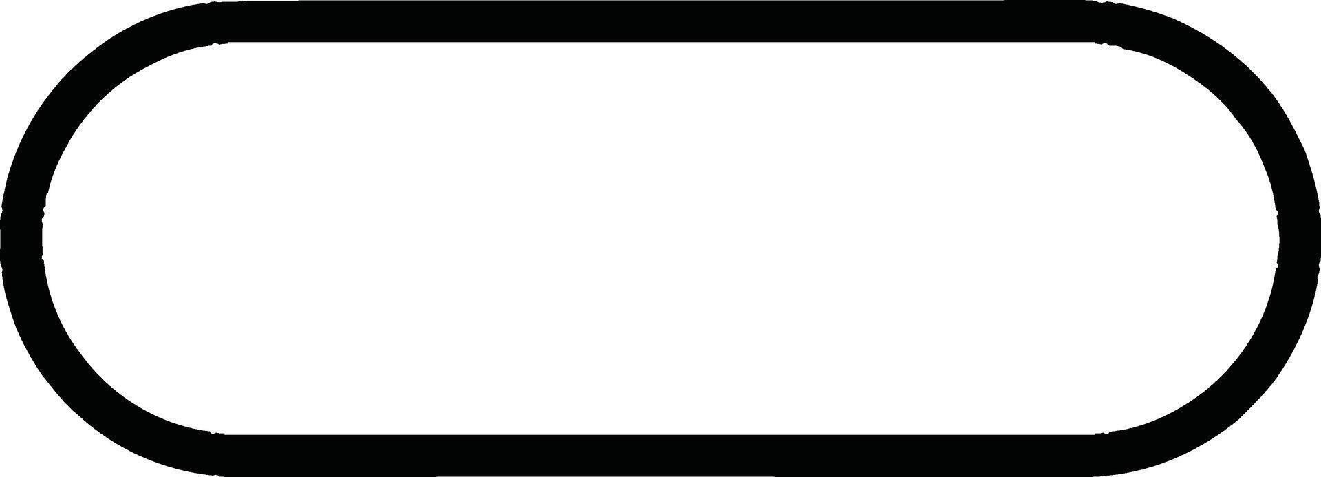 illustration of black rounded rectangle for user interface design vector