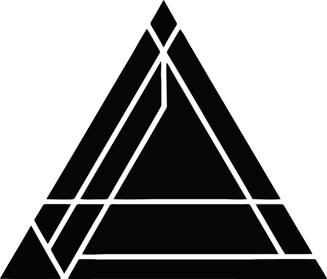 TriLume A Geometric Abstract Triangle Design with Crisp White Lines vector