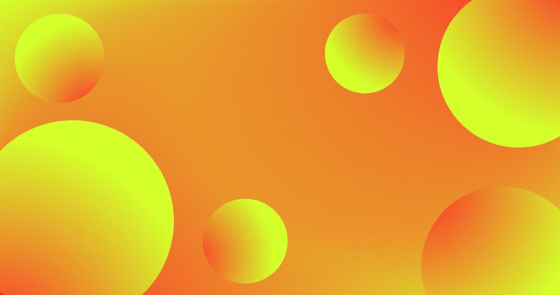 Bubbles on abstract background Orange yellow colors Gradient Design for Copy Space vector