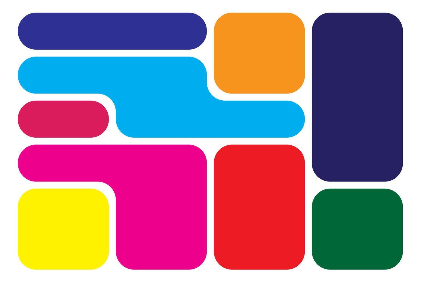 Modern minimalist bento grid layout design with clean lines and vibrant color accents vector