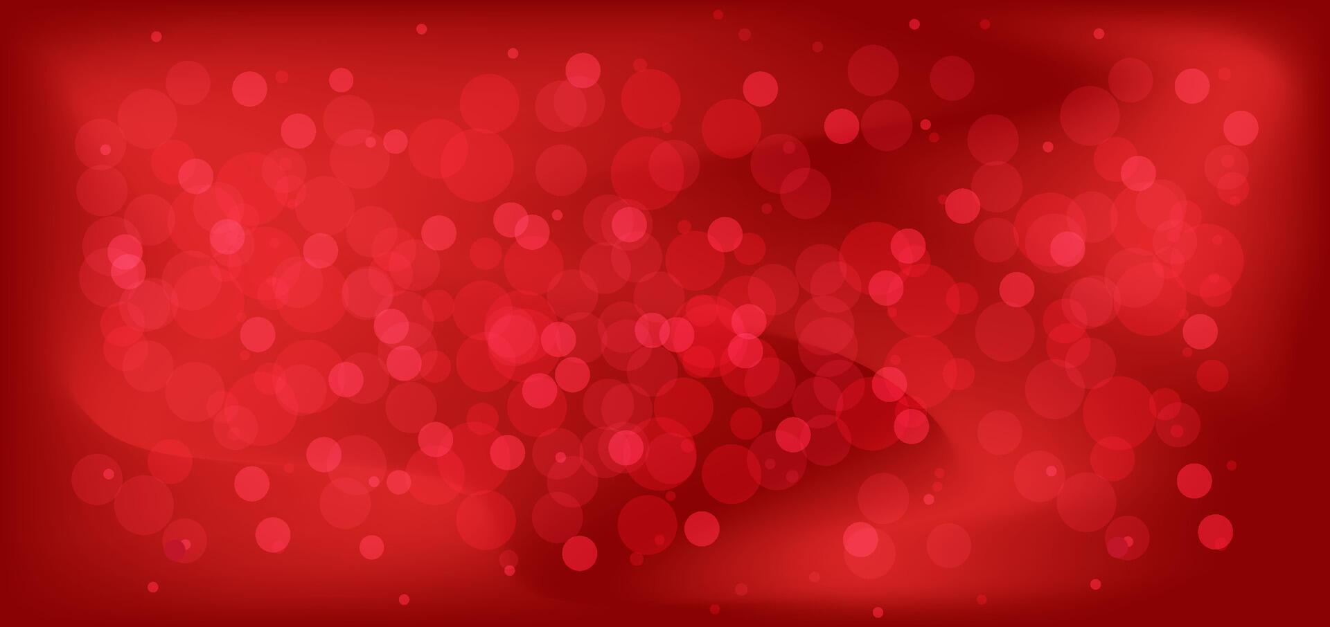 Festive abstract shiny red glitter background. Bokeh and confetti design element for Christmas and Happy New Year Banner, poster, website congratulations. Holiday party bg. vector