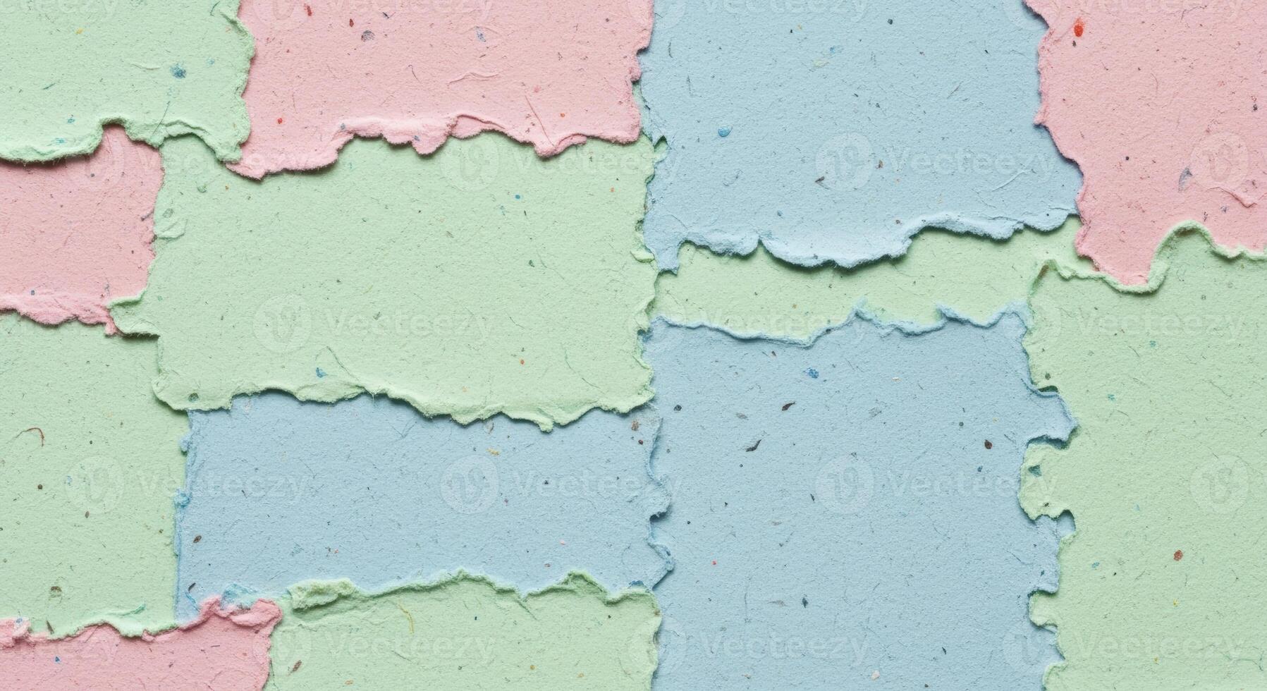 Abstract Textured Paper Tile Pattern in Pastel Colors Soft Paper Background for Design photo