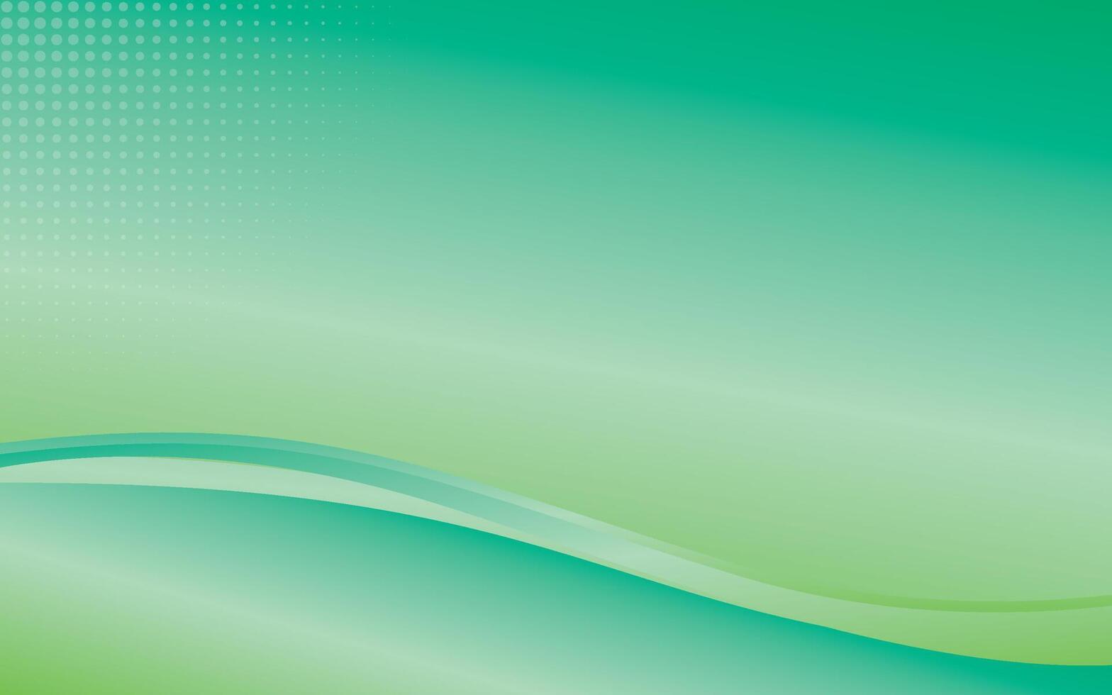 Green gradient background wave with geometry shape or backdrop wallpaper for flyer banner and presentation slide vector