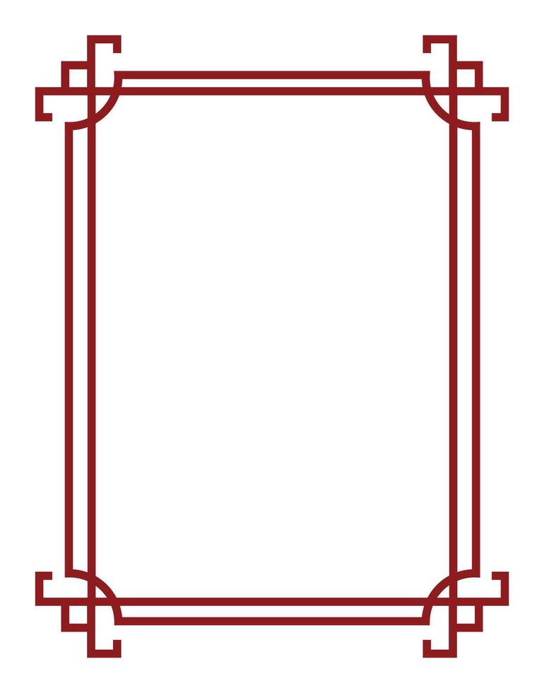 Elegant chinese frame design for decorative and artistic use vector