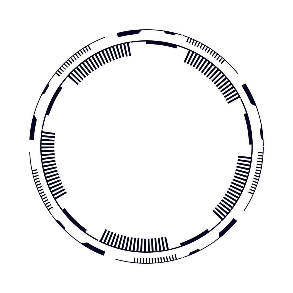 Futuristic circular frame for modern design projects vector