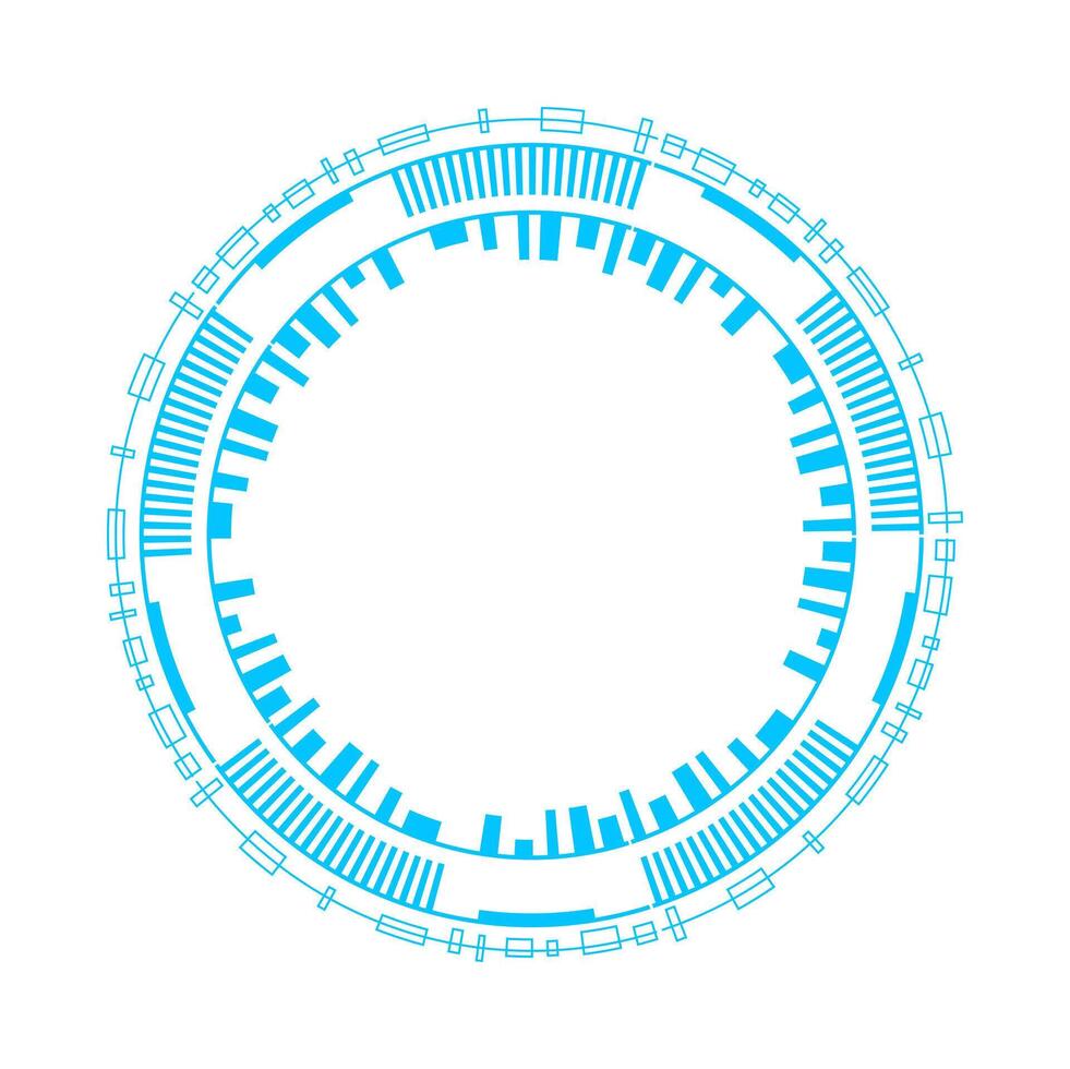 Futuristic circular frame for modern tech design projects vector