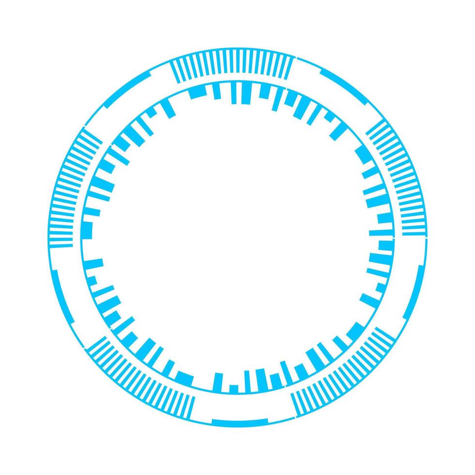 Futuristic circular frame with geometric pattern design vector