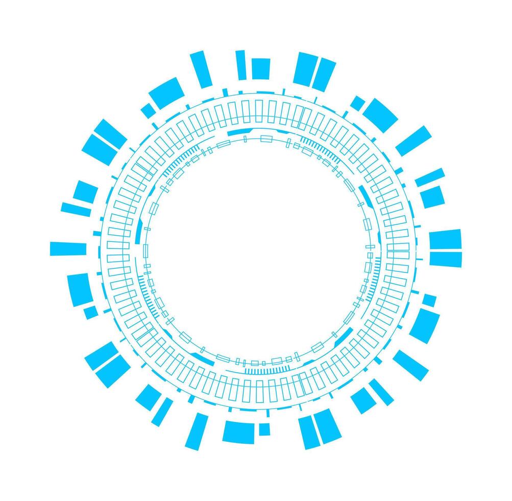 Futuristic circular design with abstract geometric elements vector