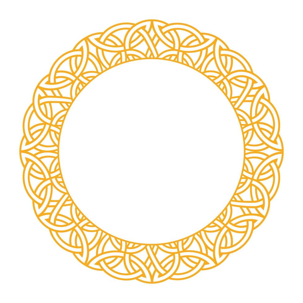 Celtic and nordic design frame - intricate circular pattern vector