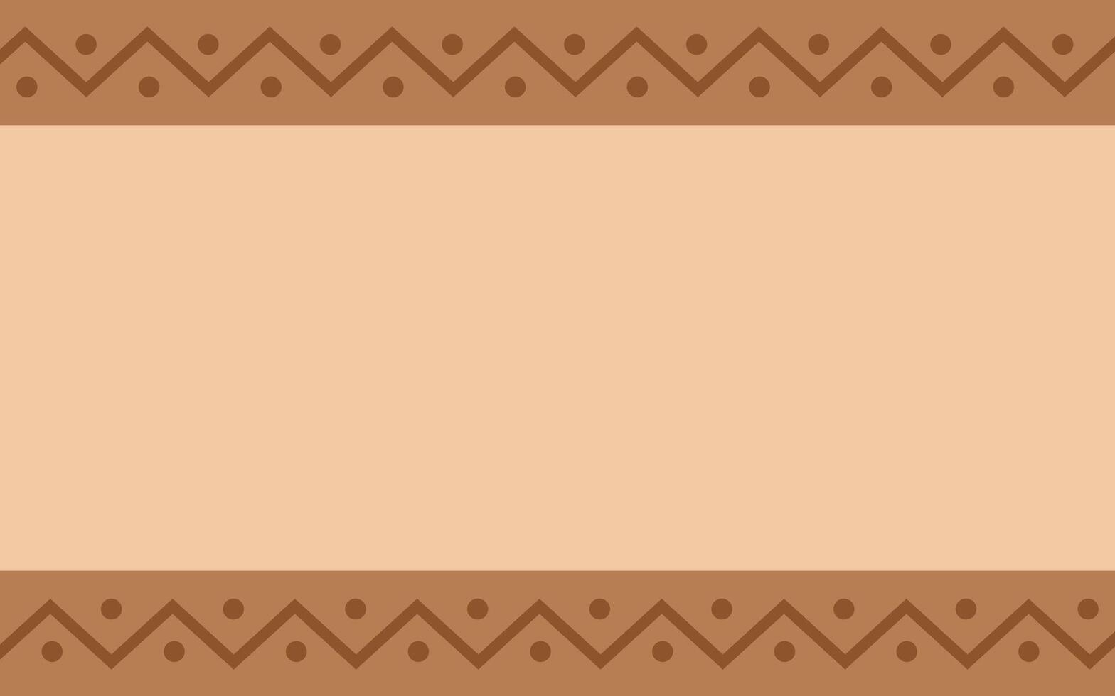 Brown Simple Design Frame With Zig Zag Line Background vector