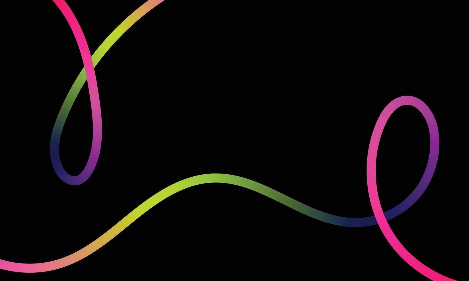 3D Color Line Shape. Abstract Gradient Wave. Curve Rainbow Ribbon Spiral. Swirl Doodle Squiggle Color Line. vector