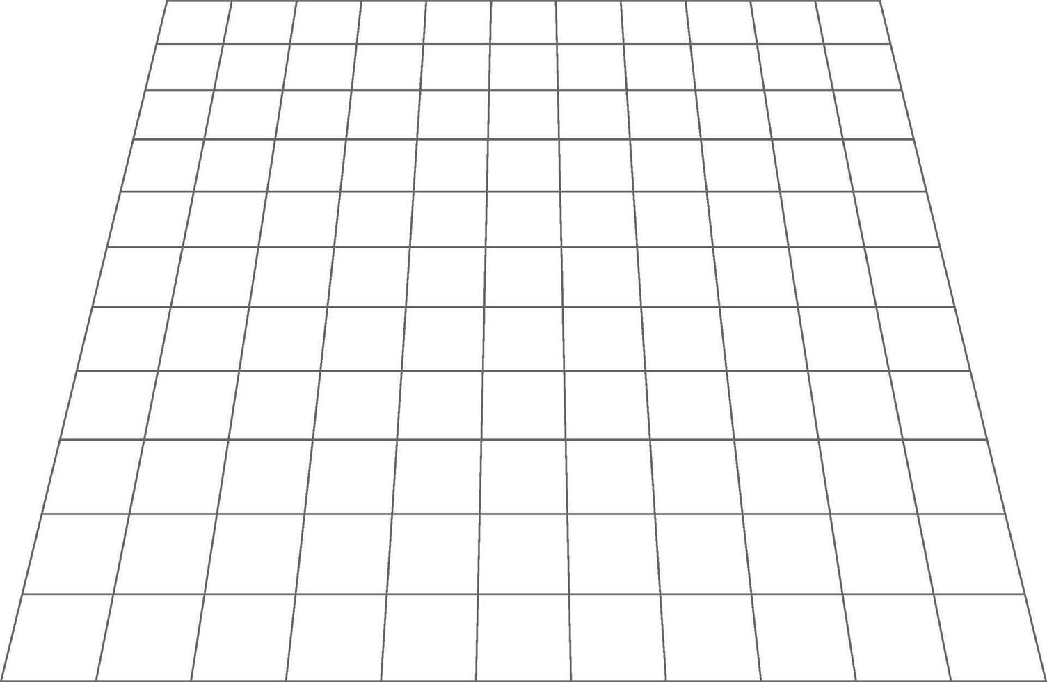 Abstract white grid pattern receding into the distance creating a sense of depth and perspective vector