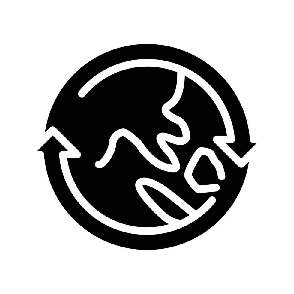 globe with sync arrow solid icon design good for web or mobile app vector