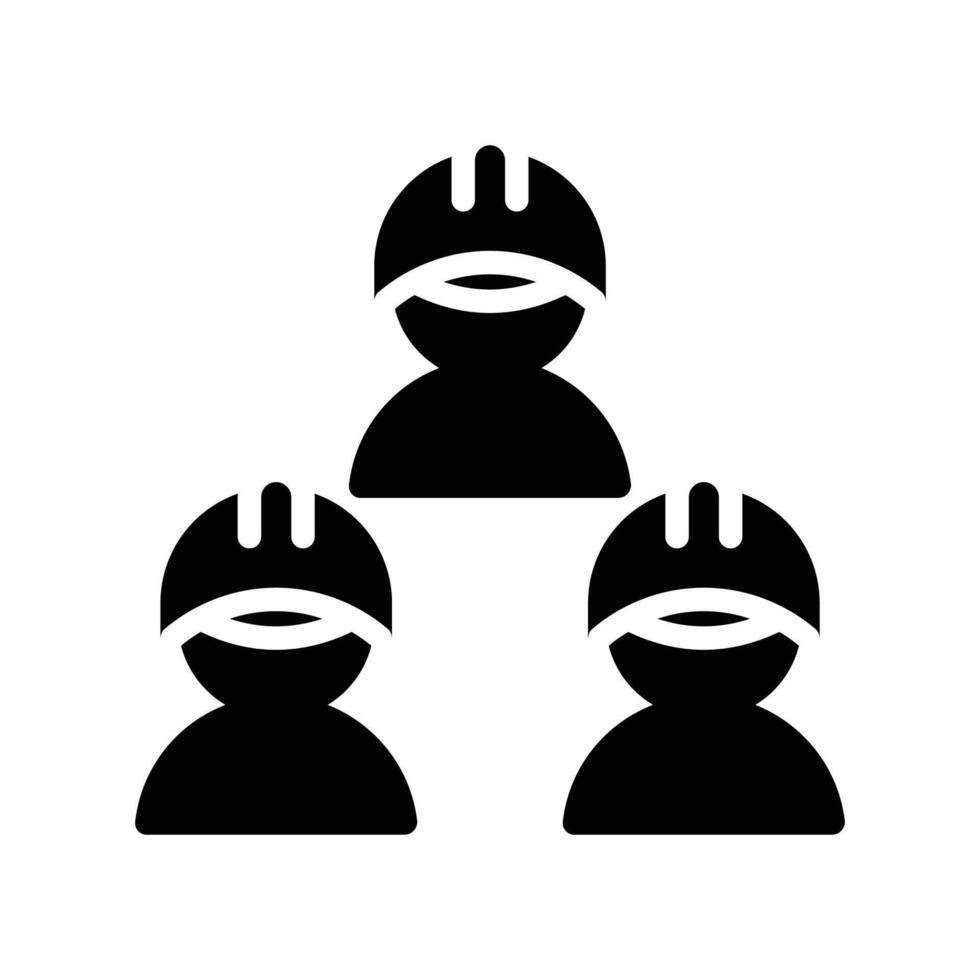 Construction Team solid icon design good for web or mobile app vector