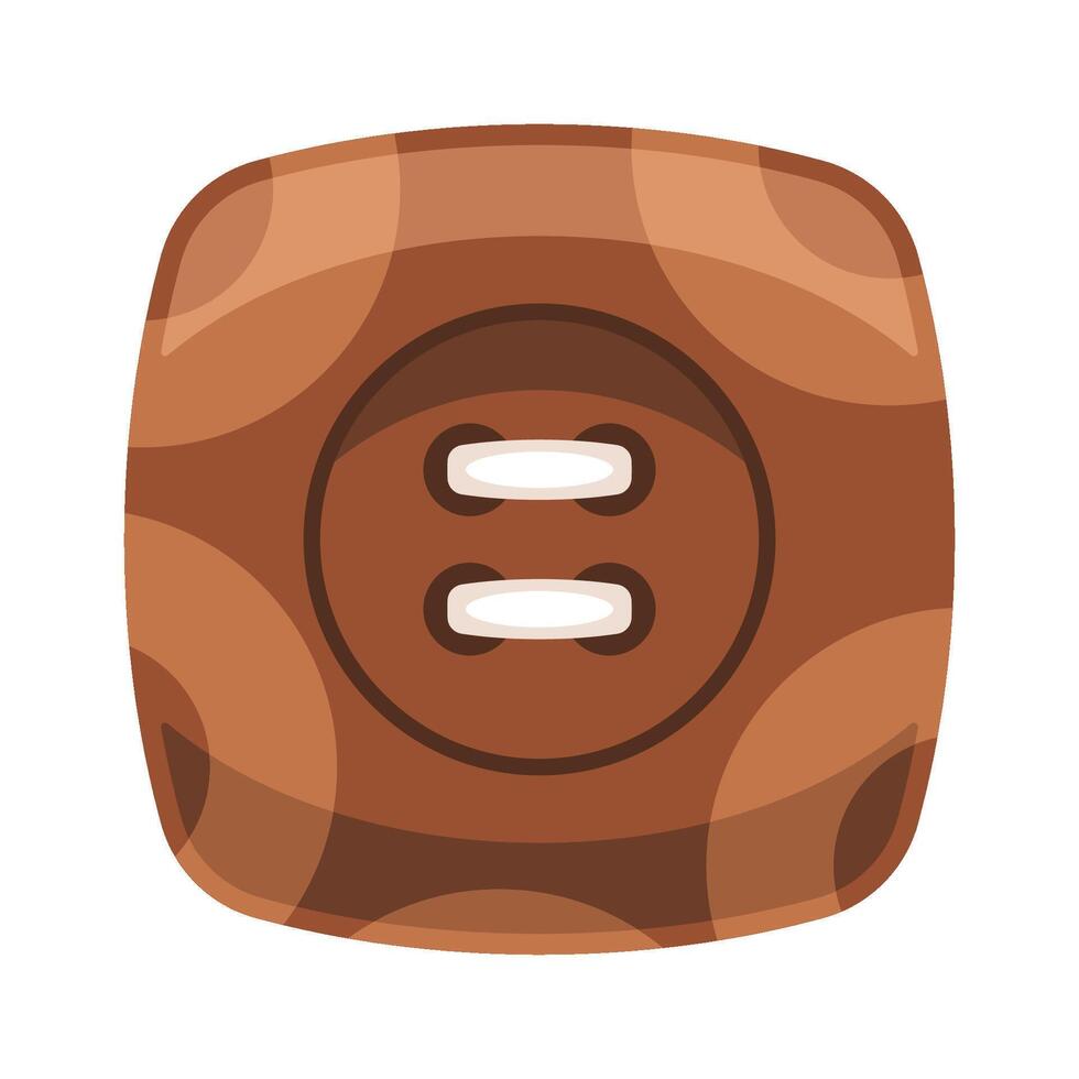 Button square shape diy stuff vector