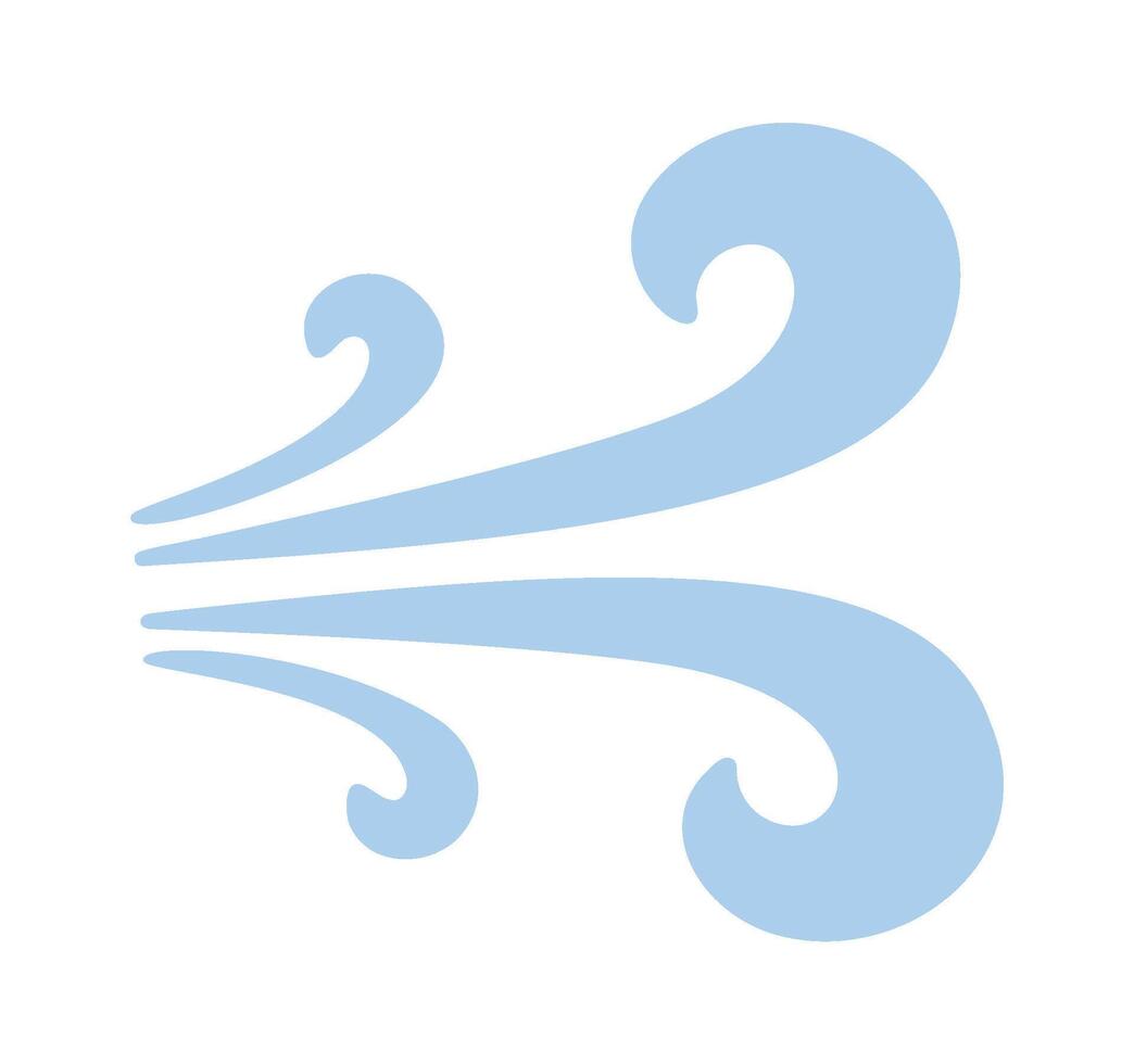 Blowing wind swirls design element vector