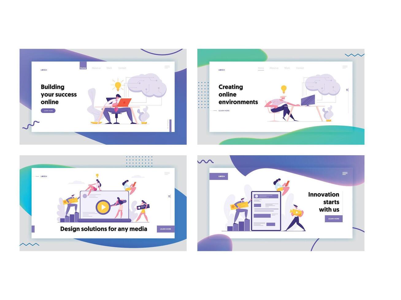 web desarrollo programación y codificación concepto bandera. desarrolladores personaje trabajando en software aterrizaje página sitio web interfaz. plano dibujos animados ilustración vector