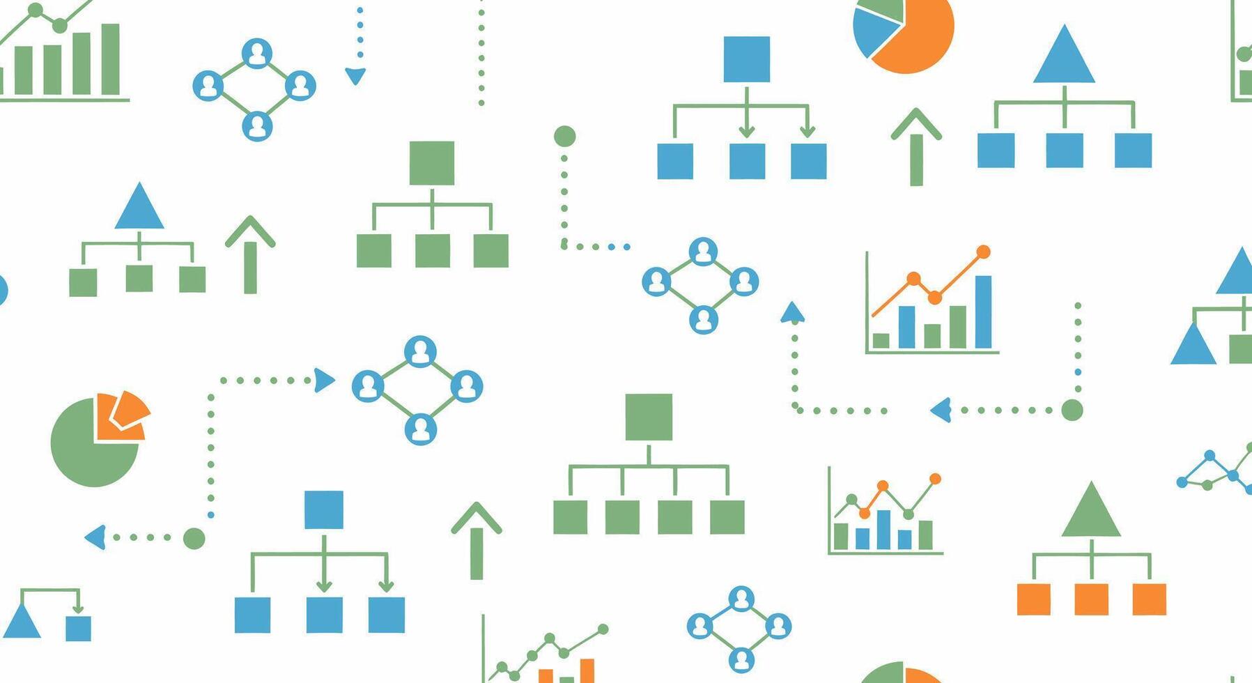 Pattern of Business Charts and Diagrams for Data Visualization. vector