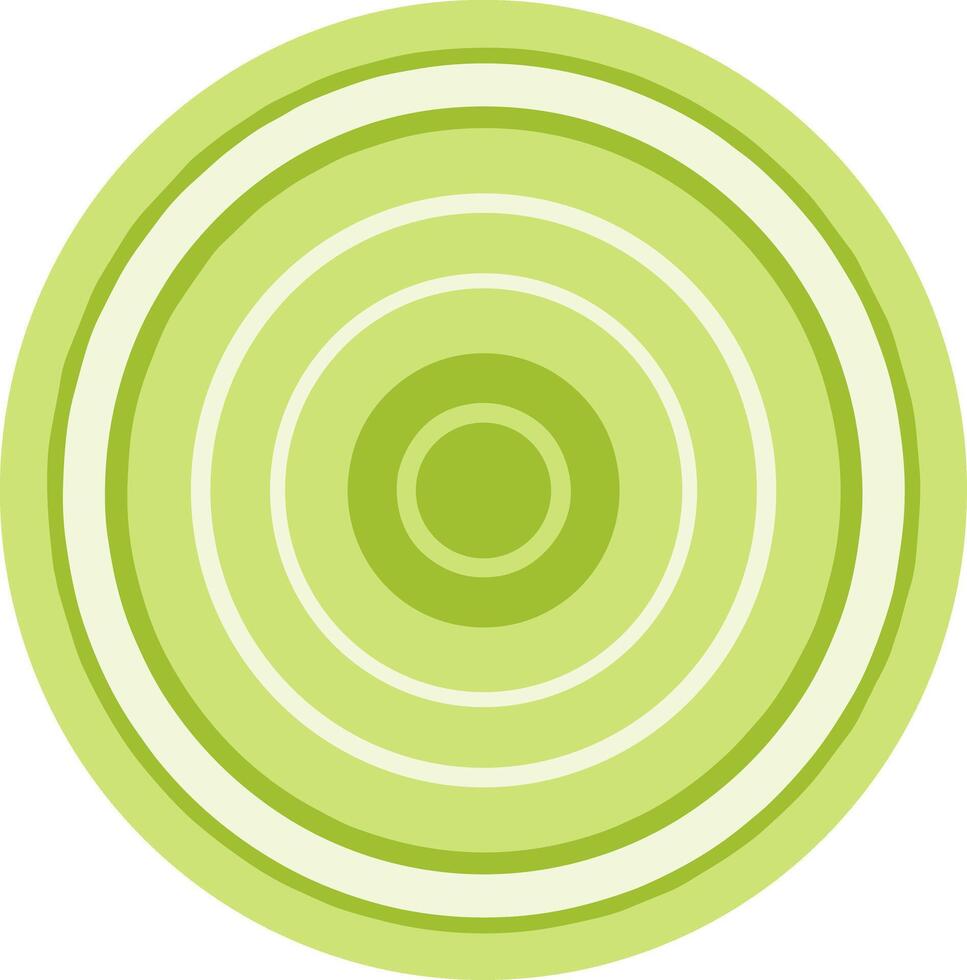 A green circular pattern with white lines vector