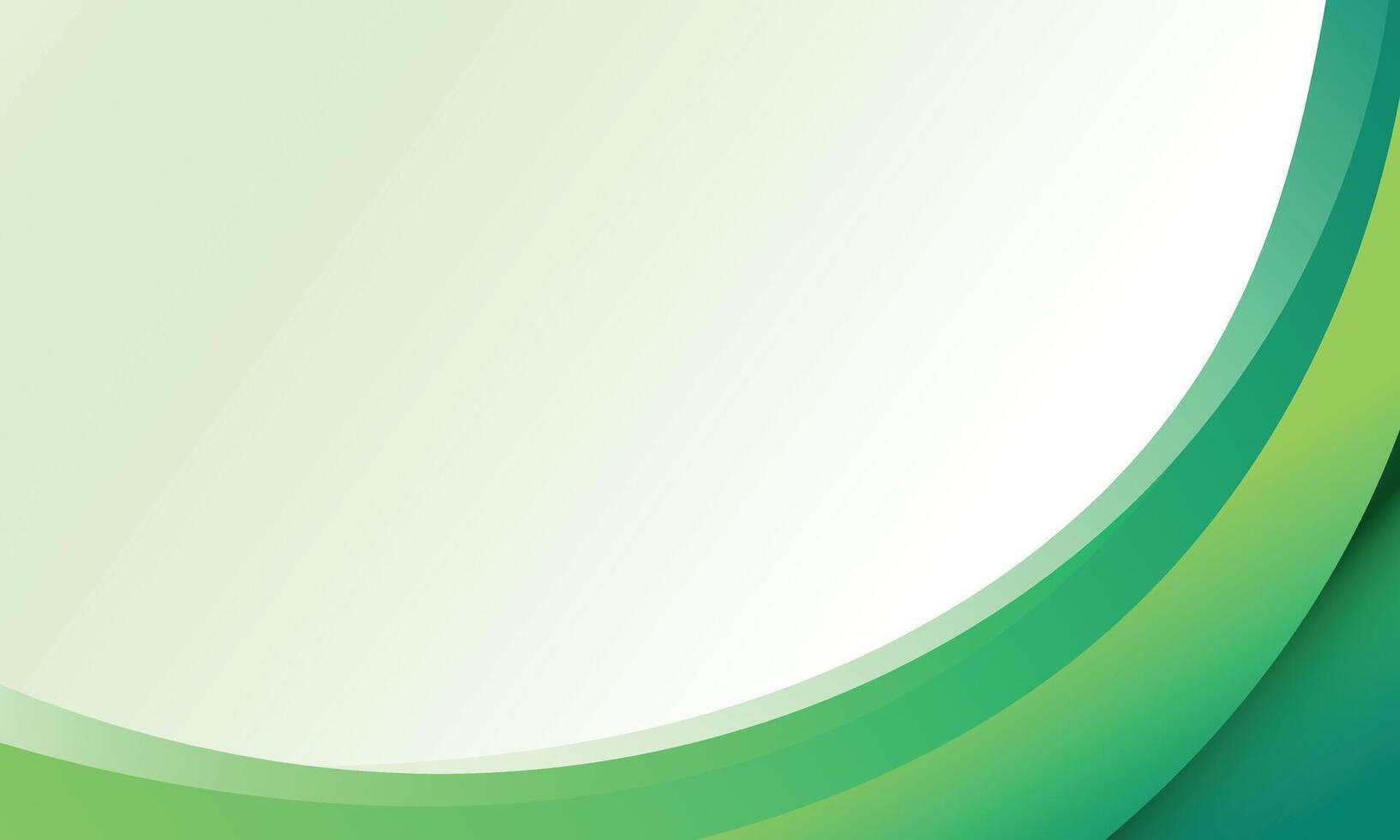 Abstract smooth green gradient wave presentation background vector