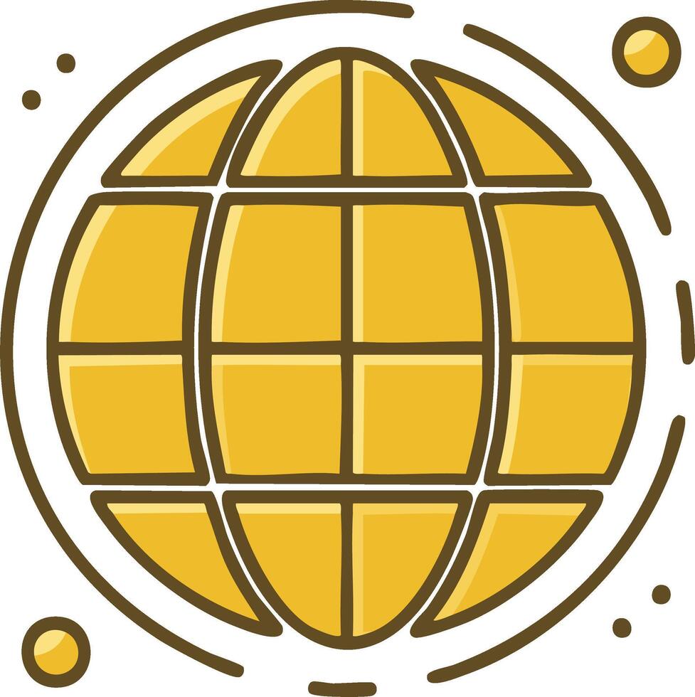 World Globe Illustration with Satellite Orbit Lines, Navigation and Planet Concept vector