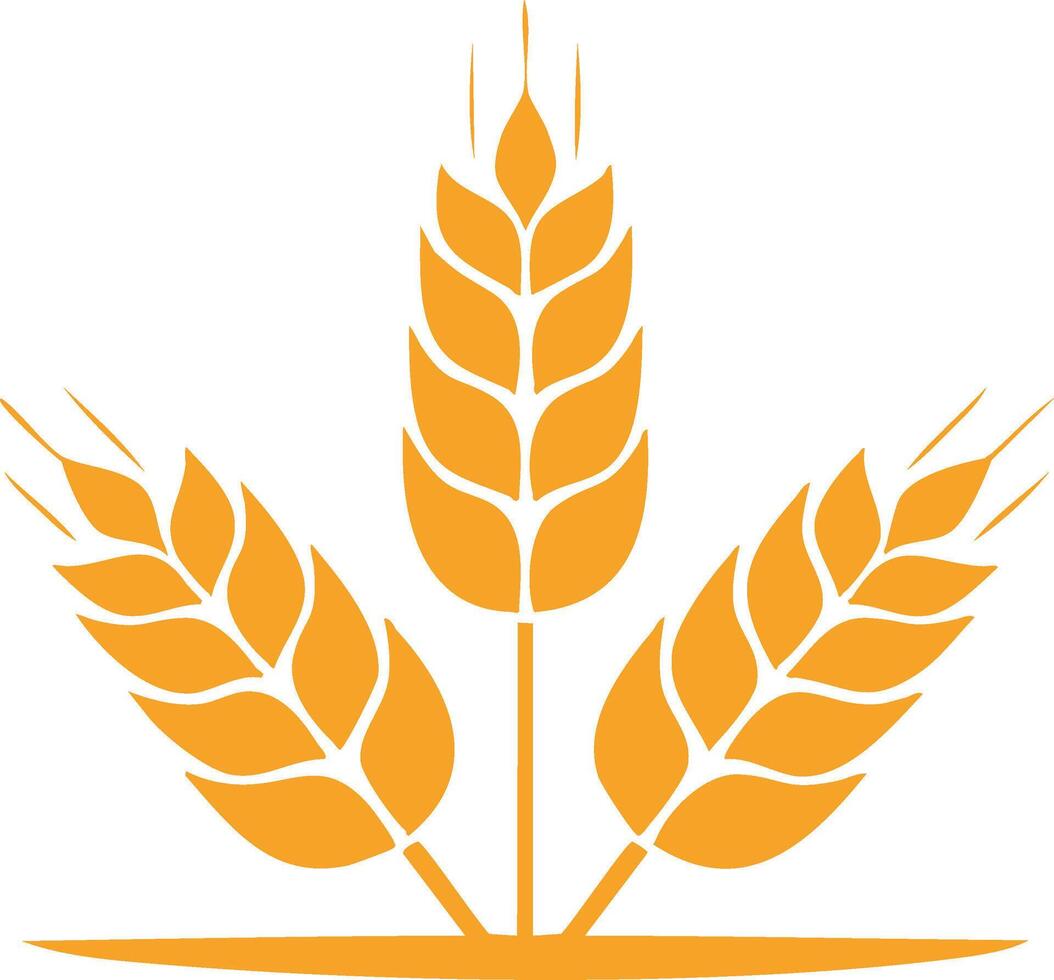 Graphic Illustration of Wheat Ears with a Simple and Abstract Design vector