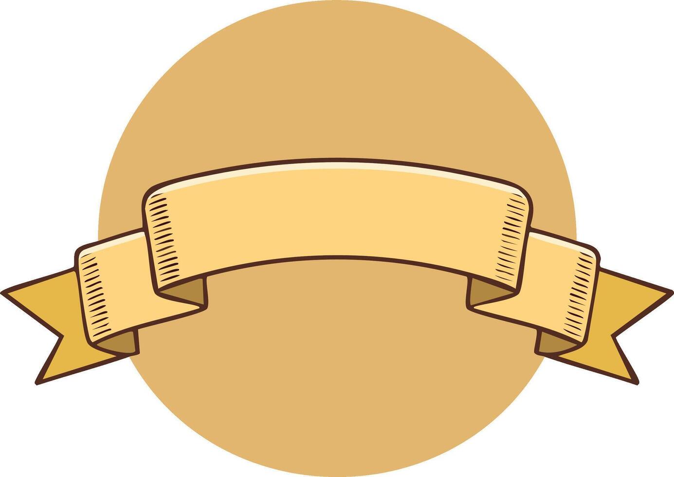 Retro Style Banner with Decorative Ribbon for Graphic Design and Message Presentation vector