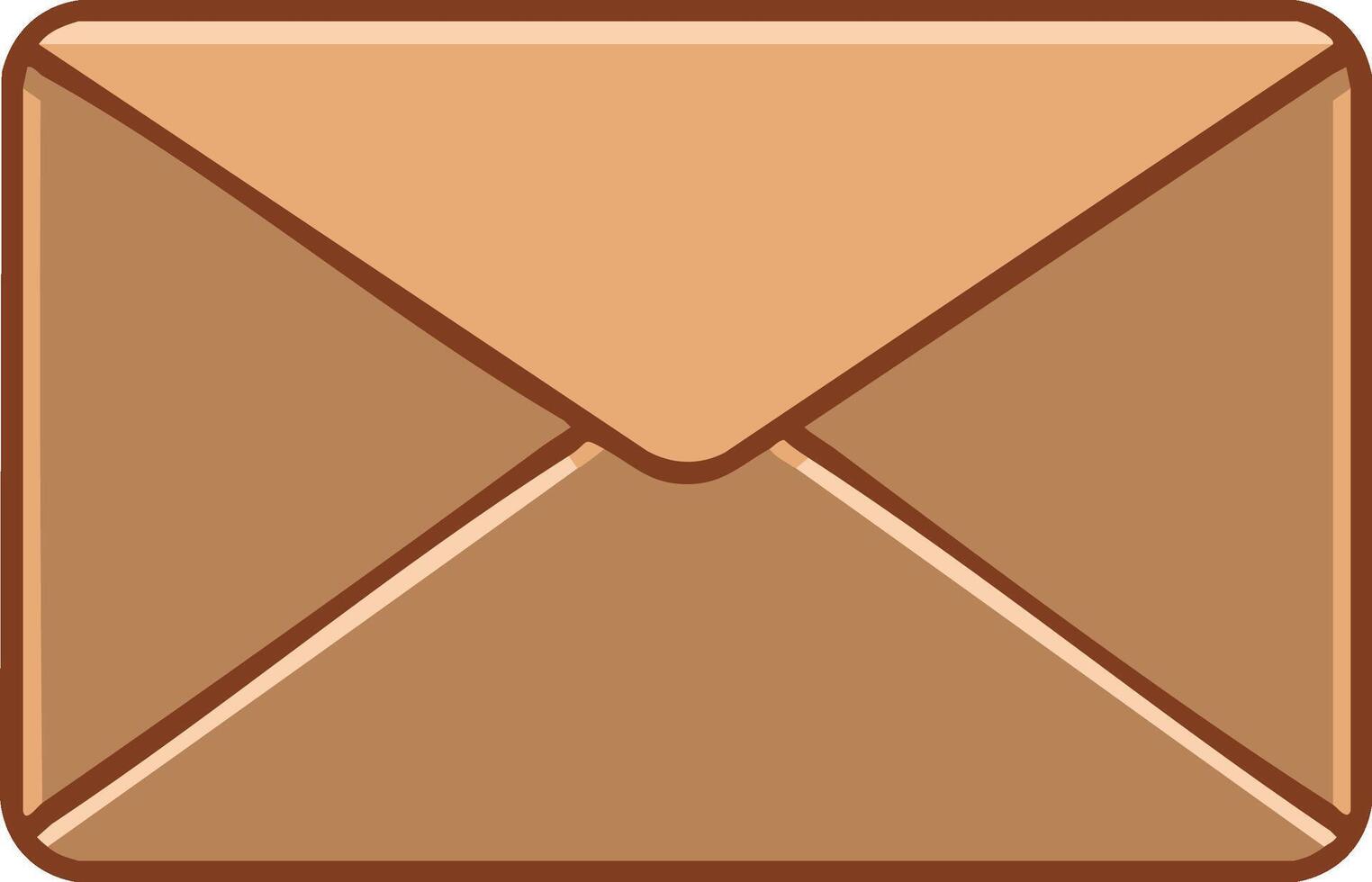 Envelope icon in a cartoon style for mail, communication, or business. Illustration in format vector