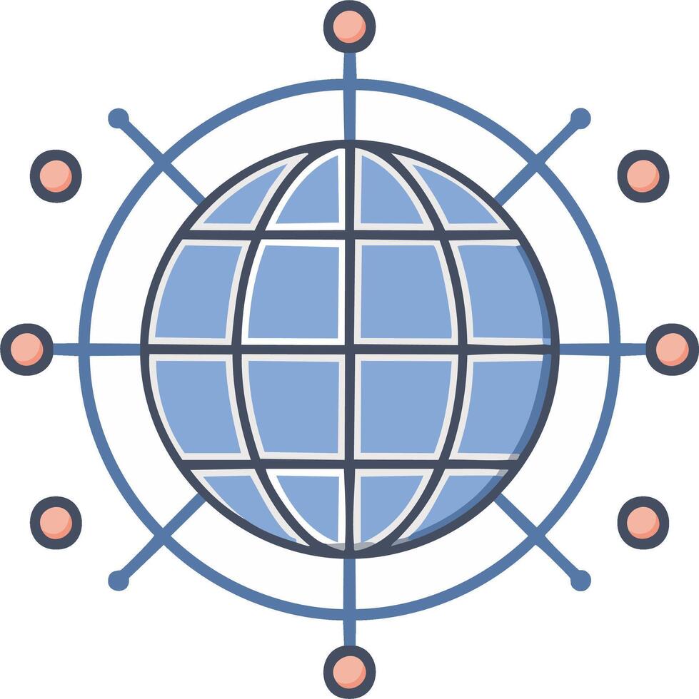 global red conexión representa Internet, en todo el mundo comunicación, digital datos intercambiar vector