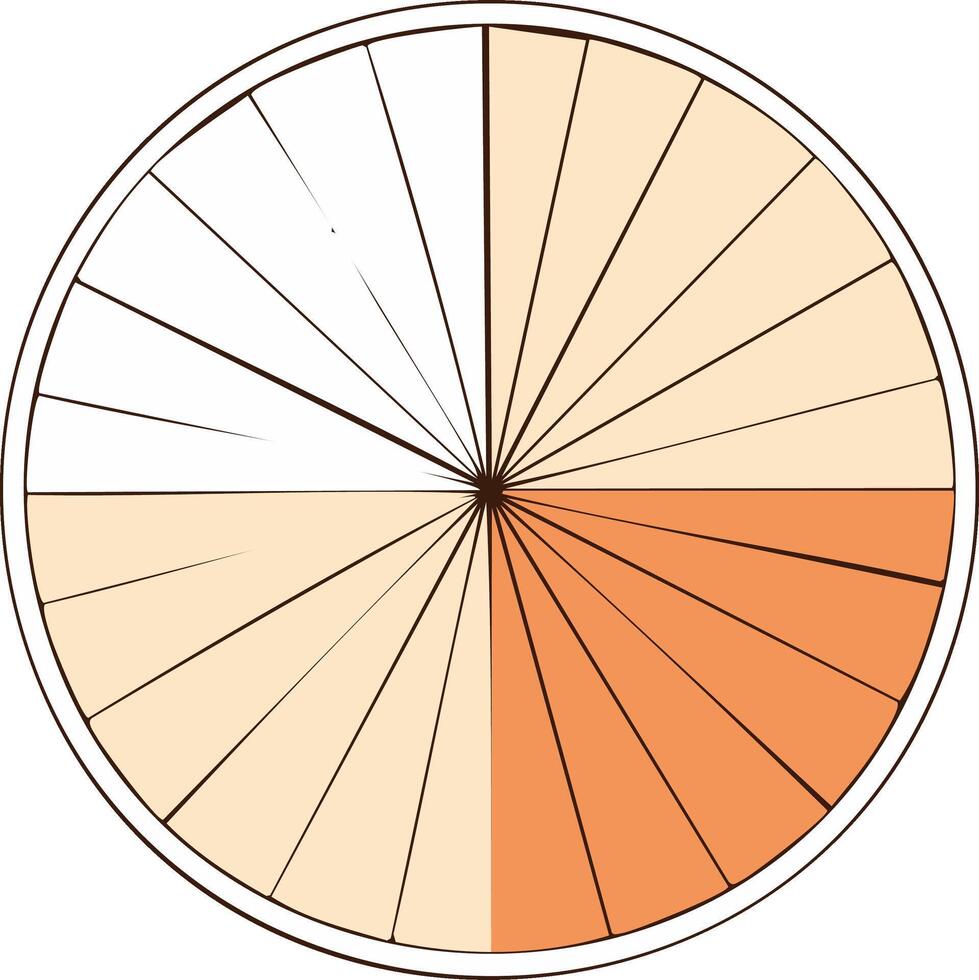 Abstract Circular Design with Orange and Peach Segments vector