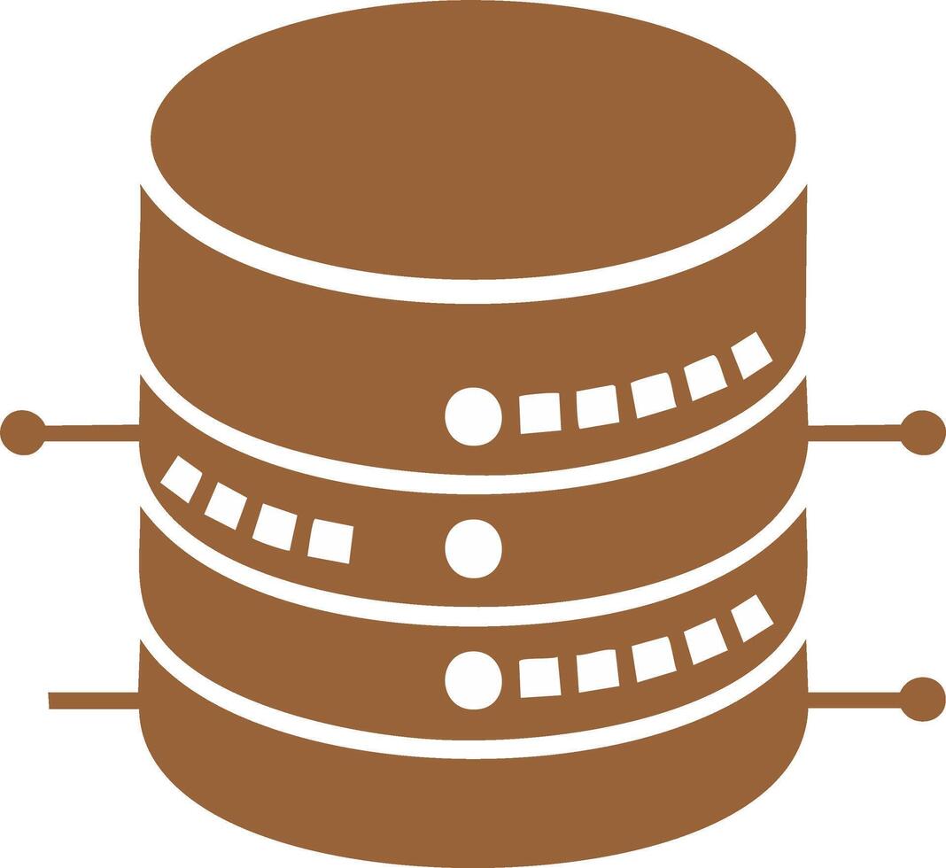 resumen base de datos icono con conectando líneas y datos visualización elementos vector