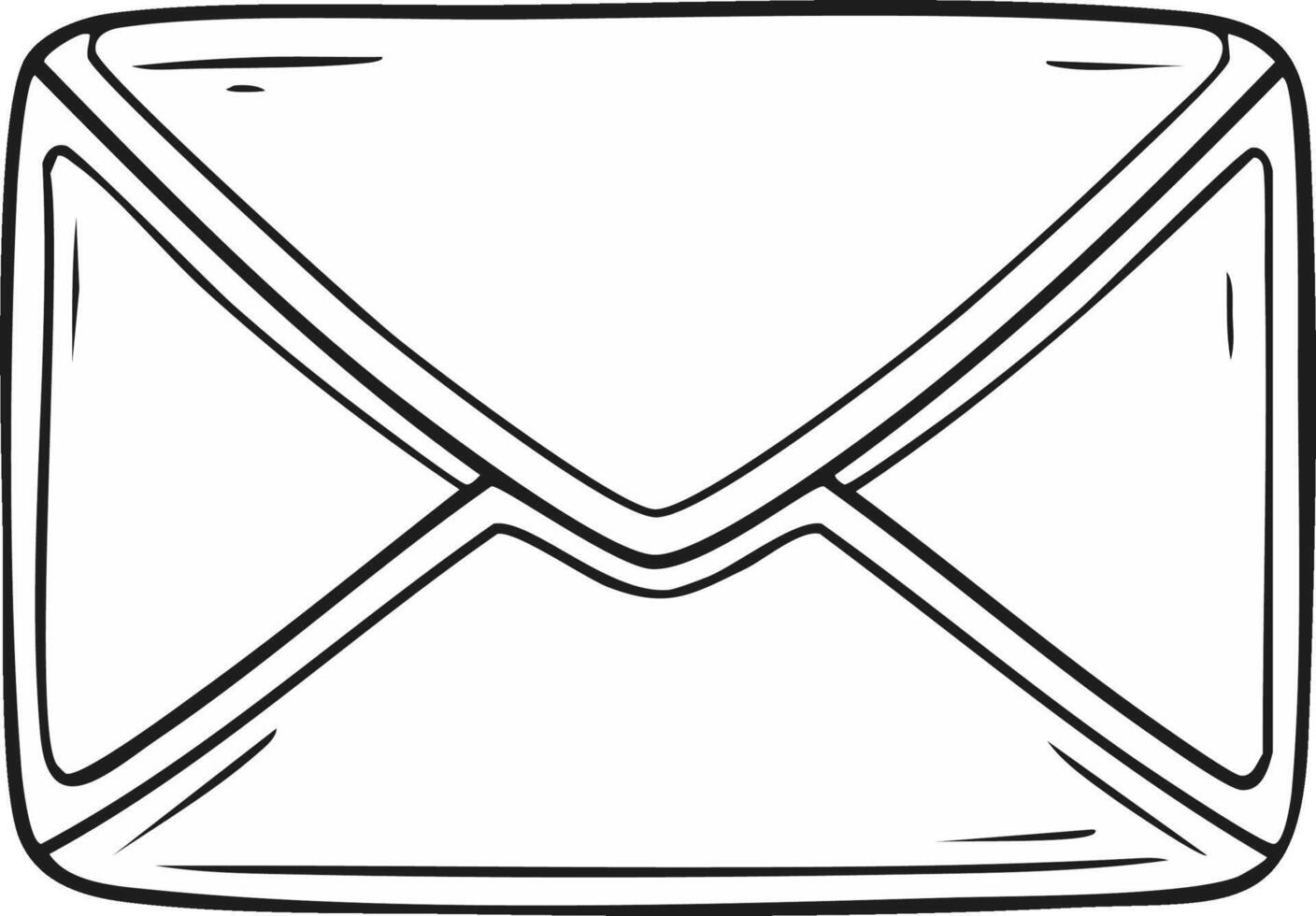 Stylized illustration of a sealed rectangular envelope for communication and correspondence messages vector