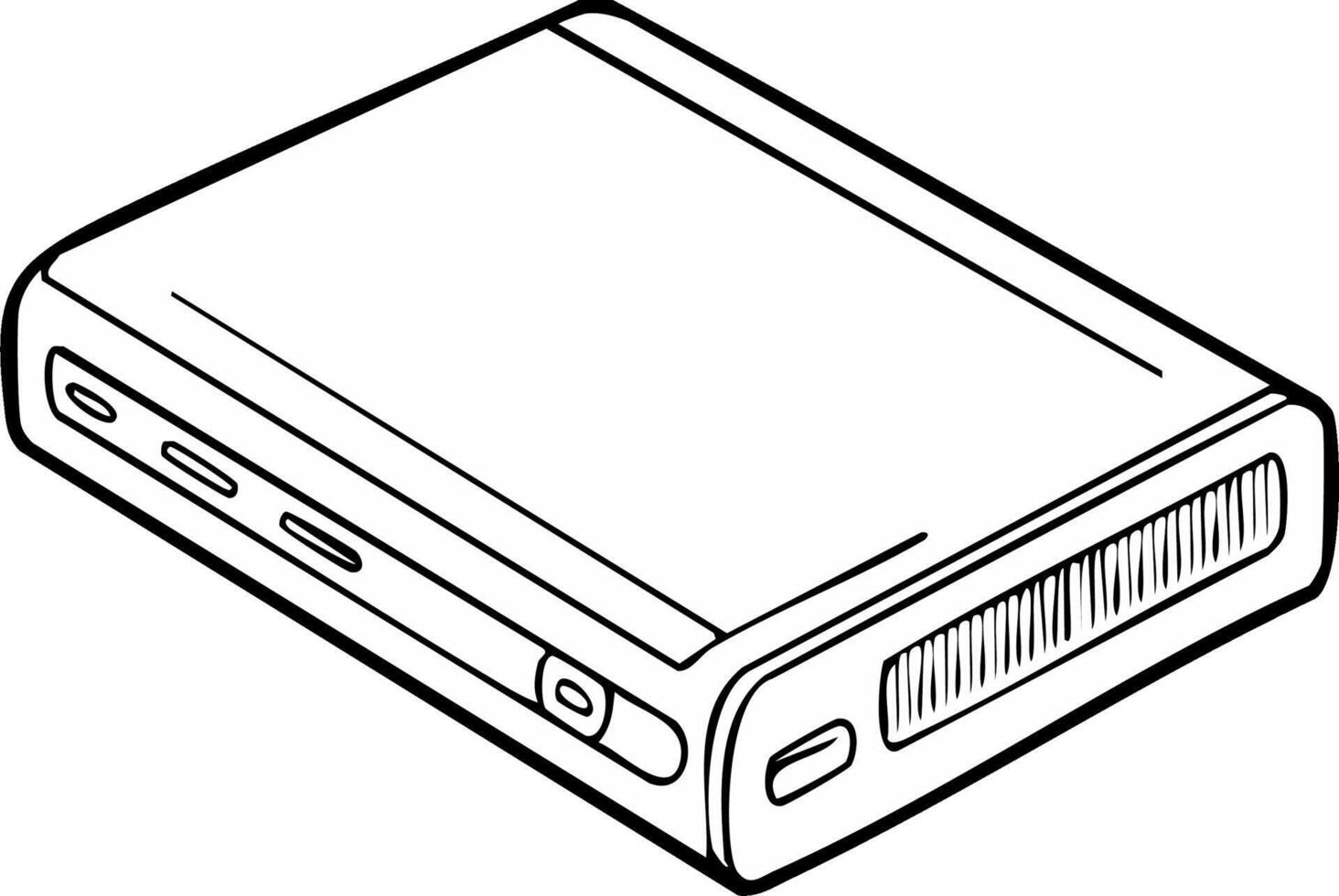 Outlined Smartphone Isometric Design Modern Technology Mobile Device vector