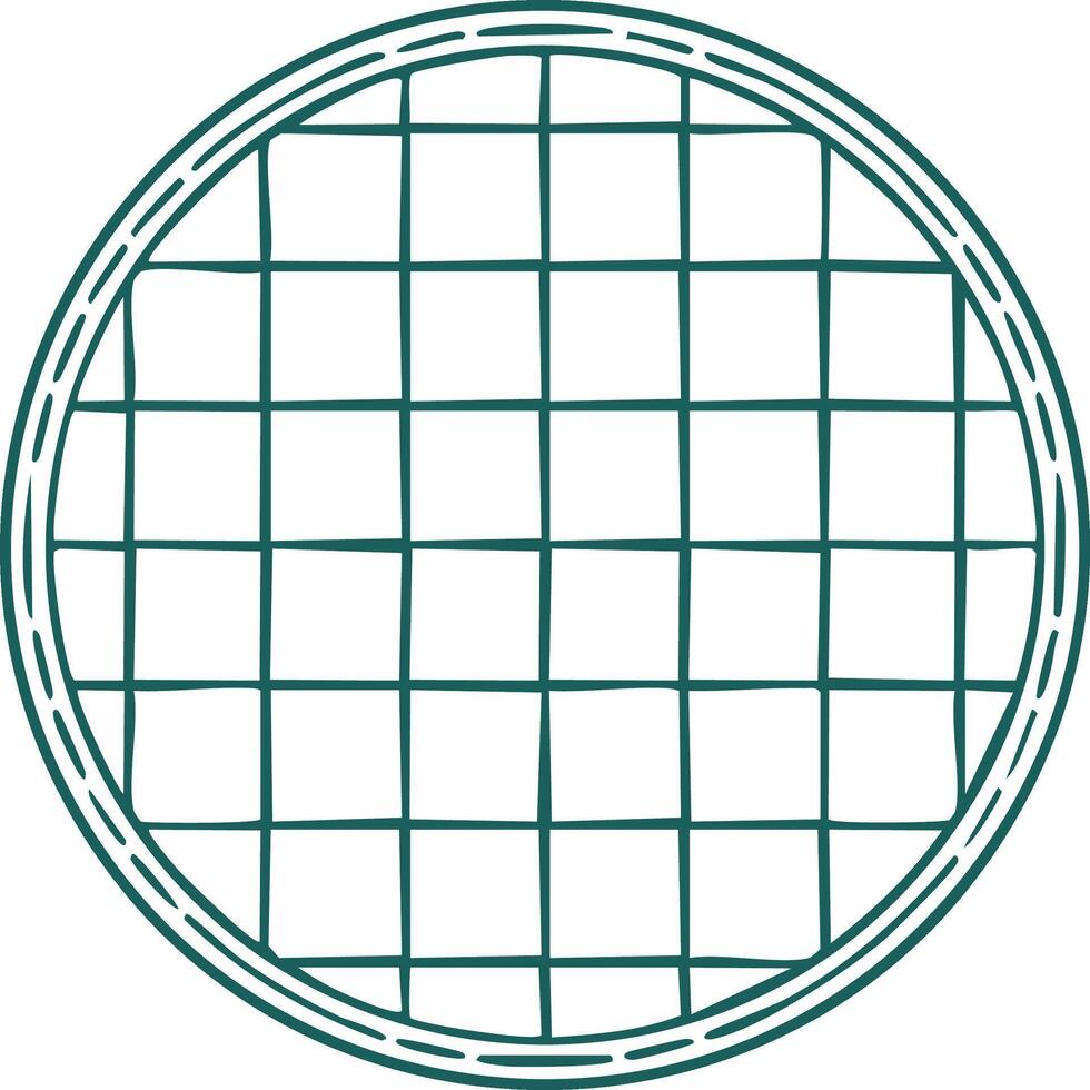 Simple Hand Drawn Tennis Racket String Pattern vector