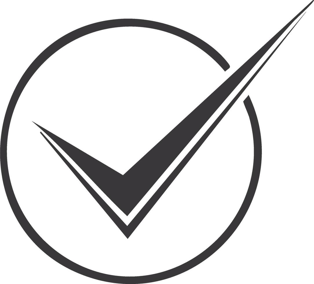 Checkmark within Circle Graphic Icon Symbol Confirmation Approval vector
