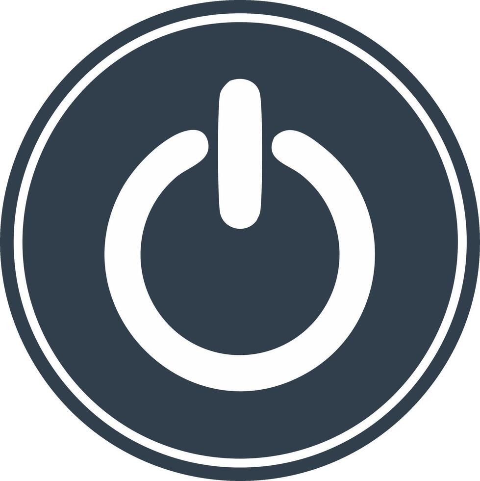 Power Button Icon in Circular Design, On-Off Switch Symbol vector