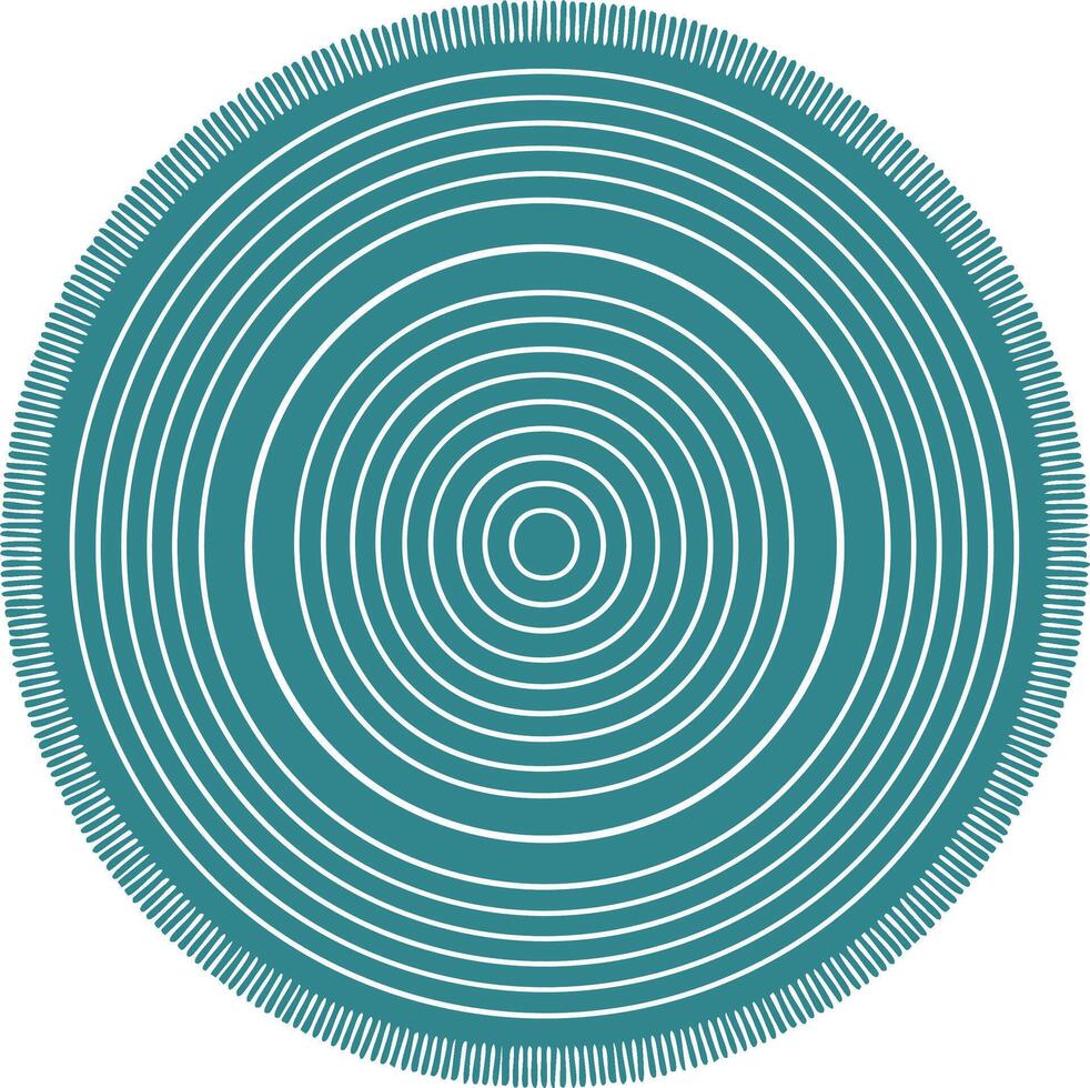 resumen circular diseño con concéntrico anillos y flecos frontera modelo vector