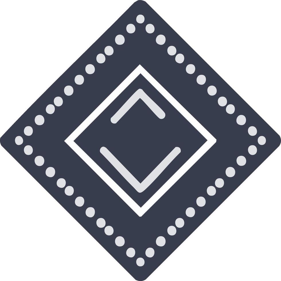 Rhombus Geometric Pattern Element, Abstract Shape with Dots, Square Art Deco Design and Decorative Shape vector