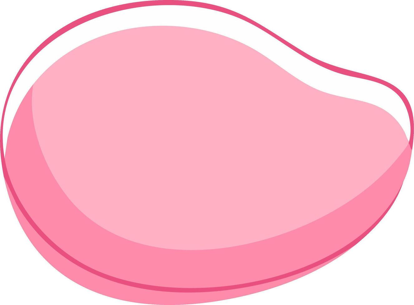 Abstract organic pink blob with flowing lines and smooth gradients vector