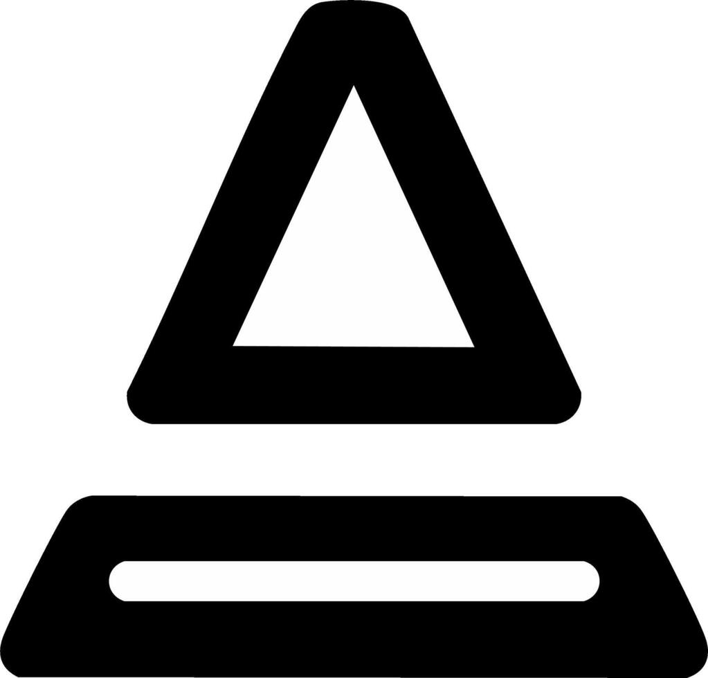 Black triangle symbol above horizontal line symbol representing translation or movement vector