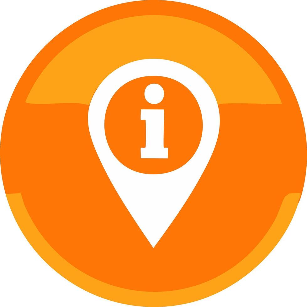 Orange Information Point Round Pin Location Indicator Symbol Sign Graphics vector