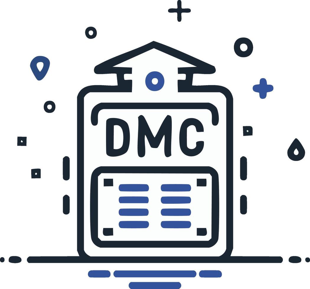 Handcrafted Data Management Center Icon Graphic for Technology Solutions and Server Control vector